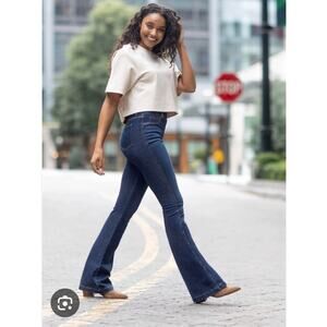 NWT Spanx Flare Jeans Midnight Shade